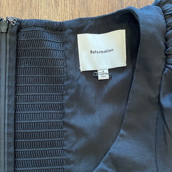 New Reformation Everlynn Puff Sleeve Cotton Maxi Dress - Picture 5 of 9